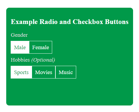 convert radios and checkboxes into buttons